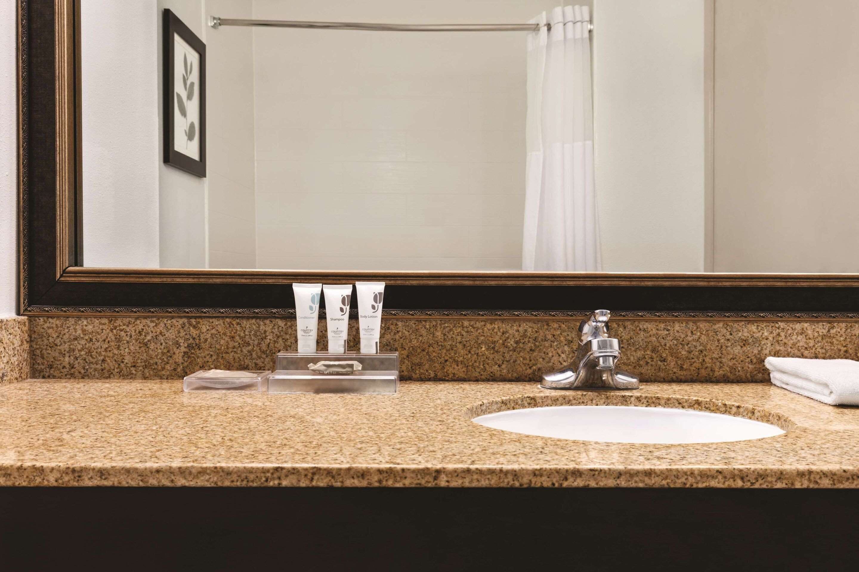 premium bedding, desk, blackout curtains, iron/ironing board