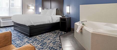 Standard Room, 1 King Bed, Non Smoking, Jetted Tub (with Sofabed) | Desk, iron/ironing board, free cribs/infant beds, rollaway beds