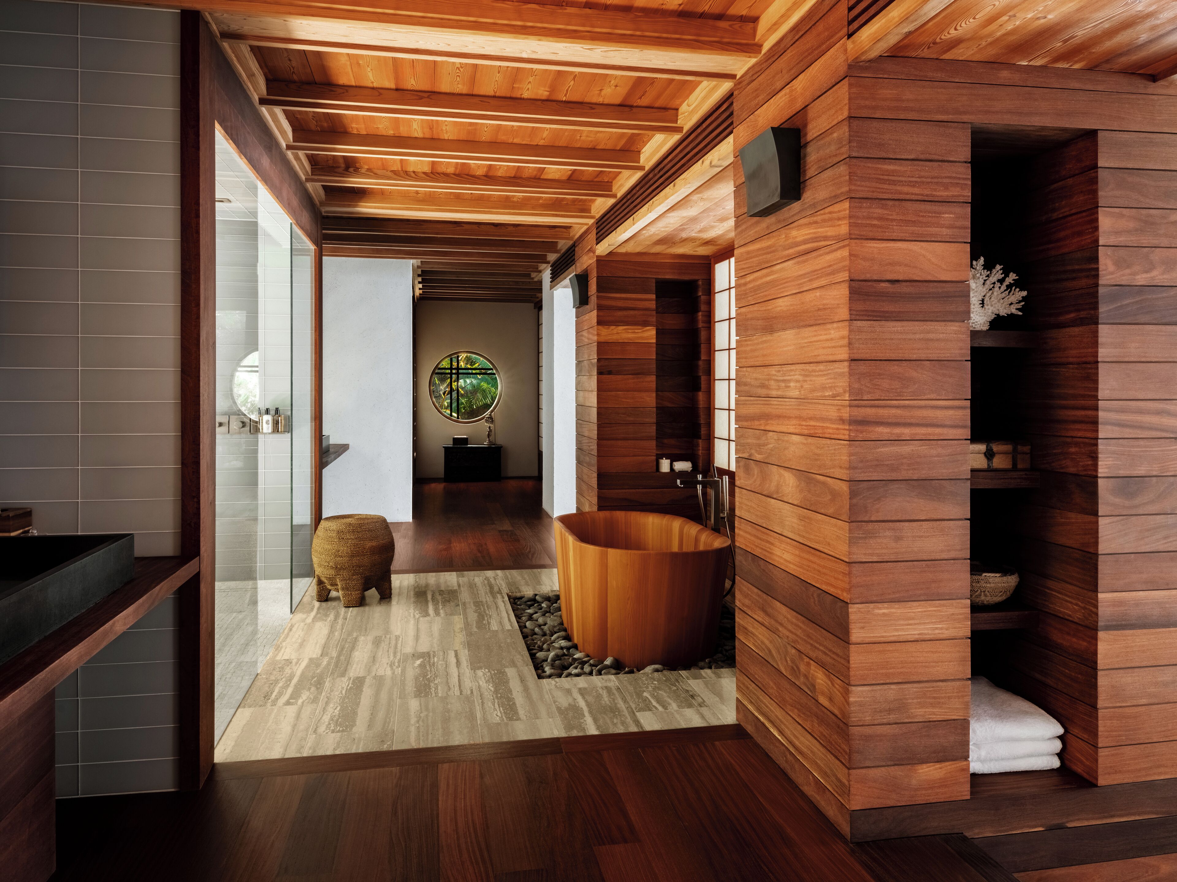 Villa, 5 Bedrooms (Villa Katsura) | Bathroom | Shower, free toiletries, hair dryer, bathrobes