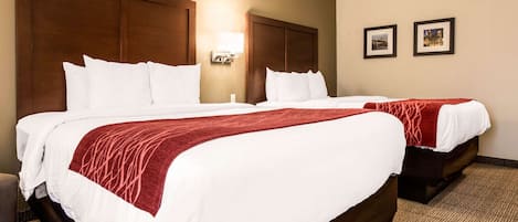 Kamar Standar, 2 Tempat Tidur Queen, Bebas Asap Rokok | Seprai premium, meja kerja, dan ruang kerja ramah laptop