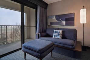 1 bedroom, down comforters, desk, laptop workspace