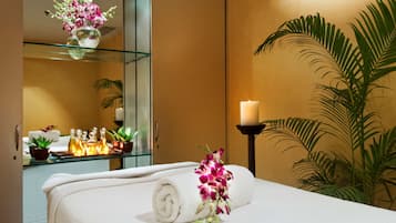 Sauna, hot tub, steam room, aromatherapy, body wraps, body scrubs