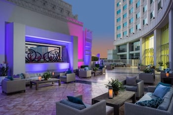 Hotel Exterior at The Commerce Casino & Hotel