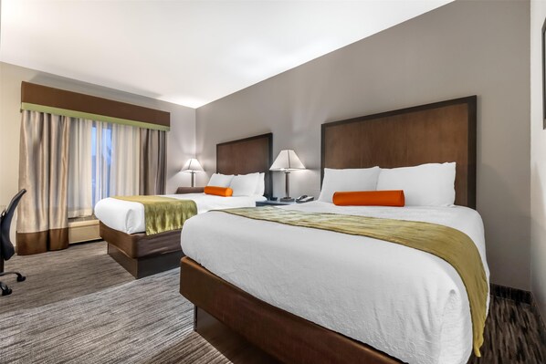 Standard Room, 2 Queen Beds, Non Smoking, Refrigerator & Microwave