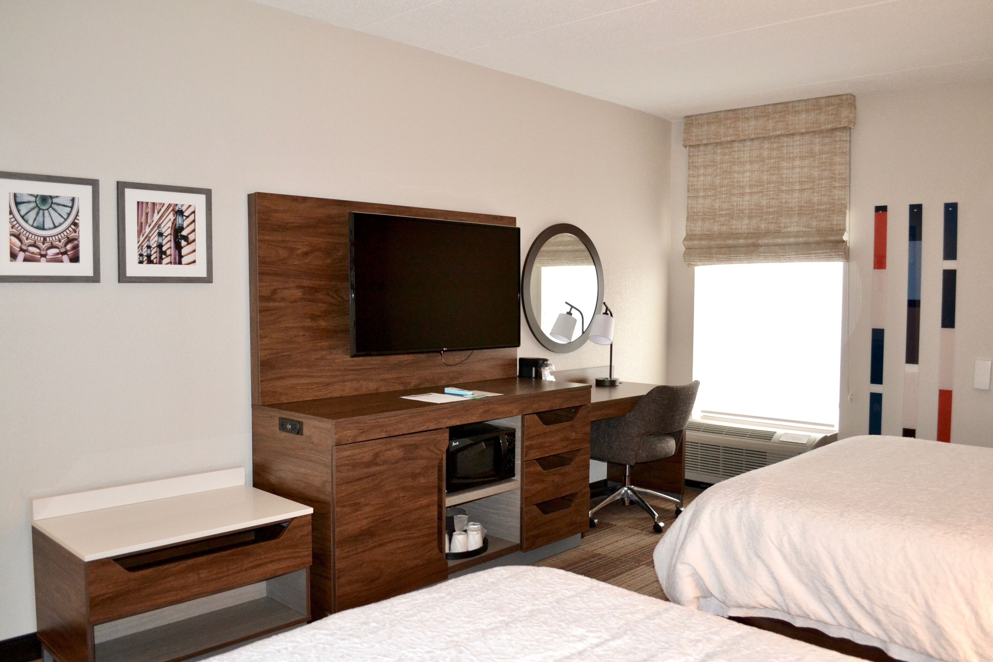 two queen beds non smoking | desk, blackout curtains, soundproofing, iron/ironing board