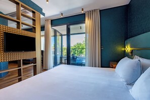 Deluxe-Doppelzimmer, 1 Schlafzimmer, Stadtblick | Balkon