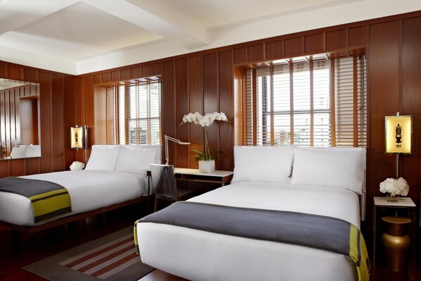 Egyptian cotton sheets, down comforters, in-room safe, desk