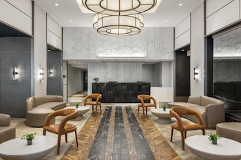 Hotel entrance and lobby at The Muse New York