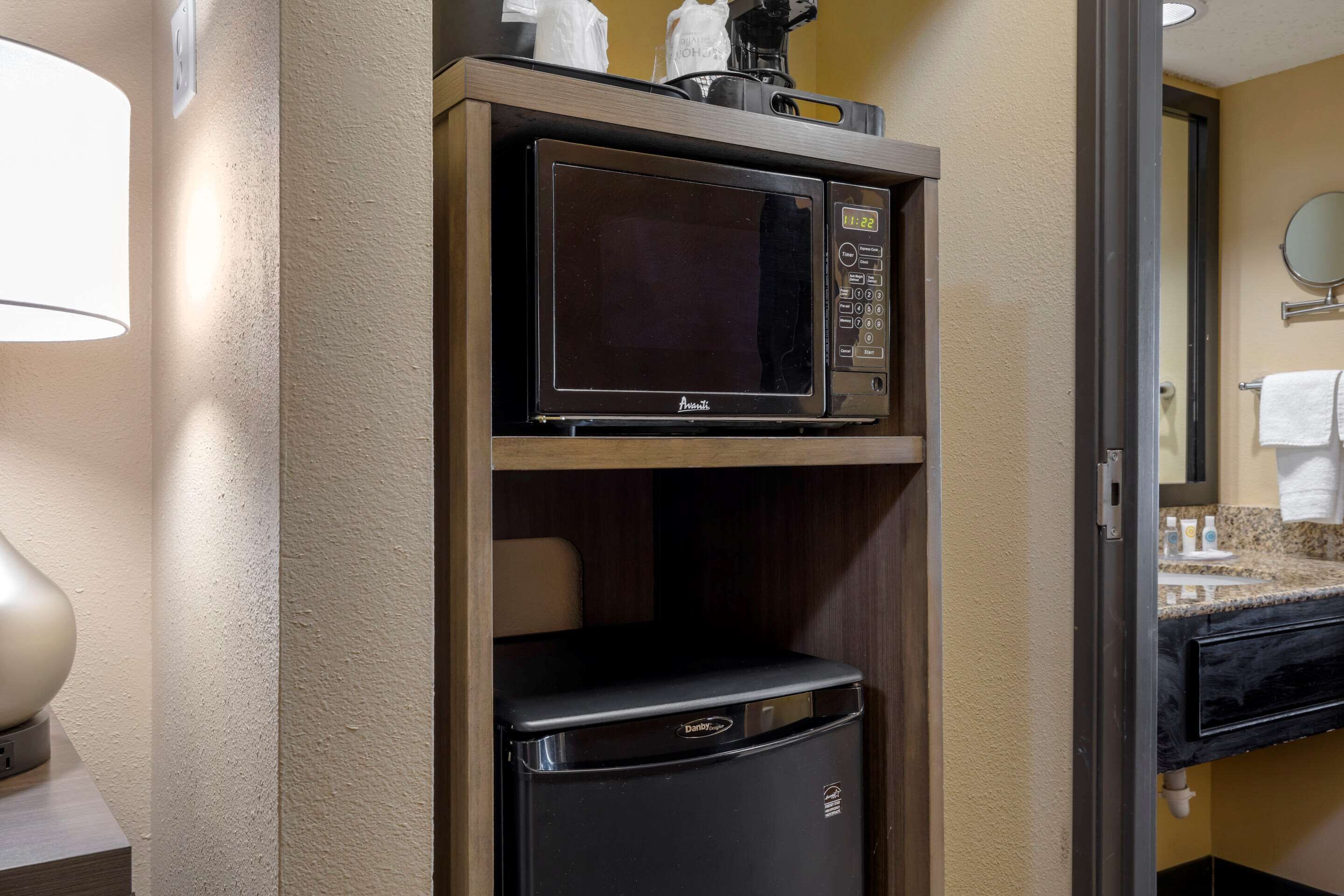 premium bedding, desk, laptop workspace, iron/ironing board