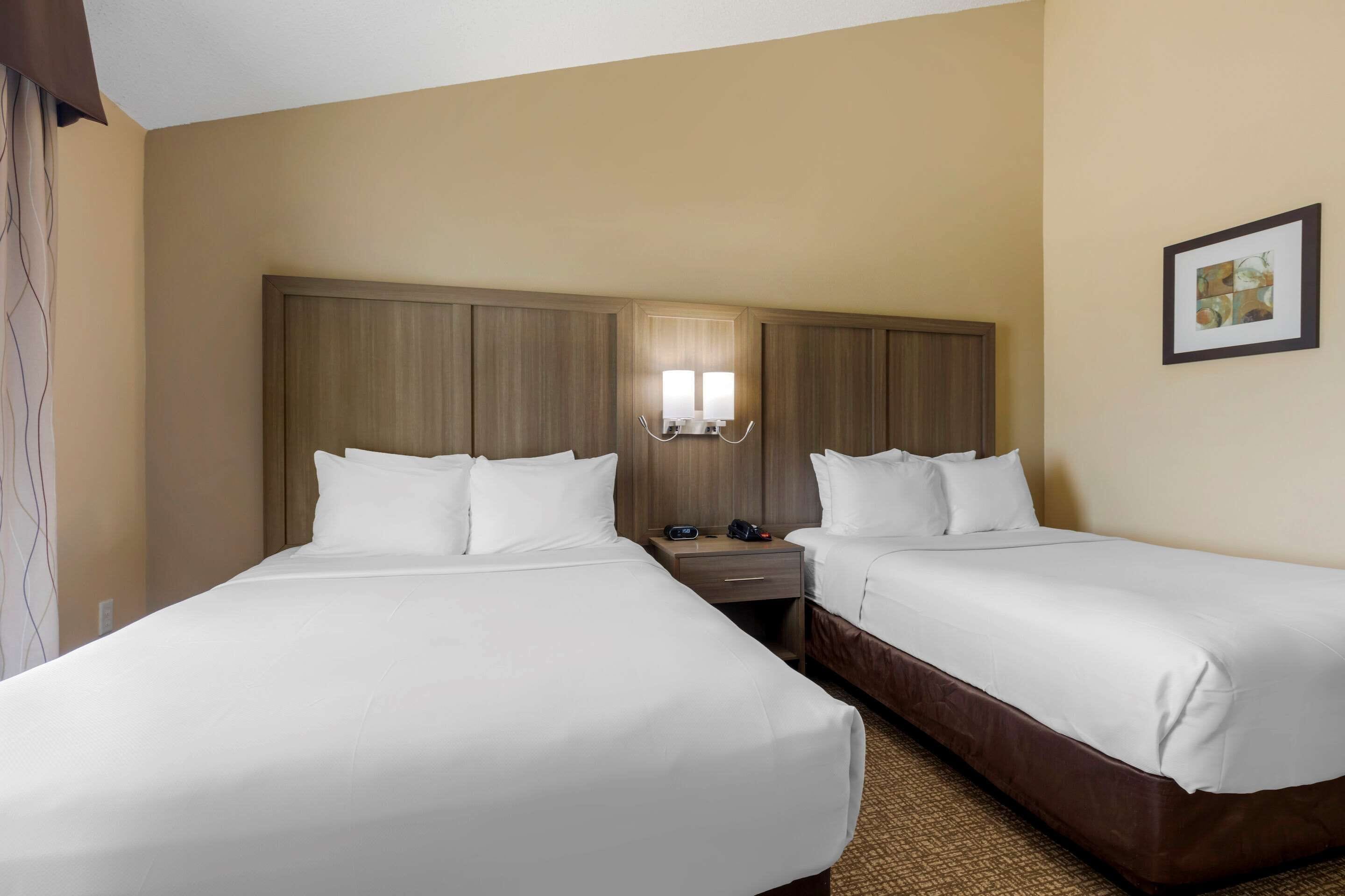 premium bedding, desk, laptop workspace, iron/ironing board