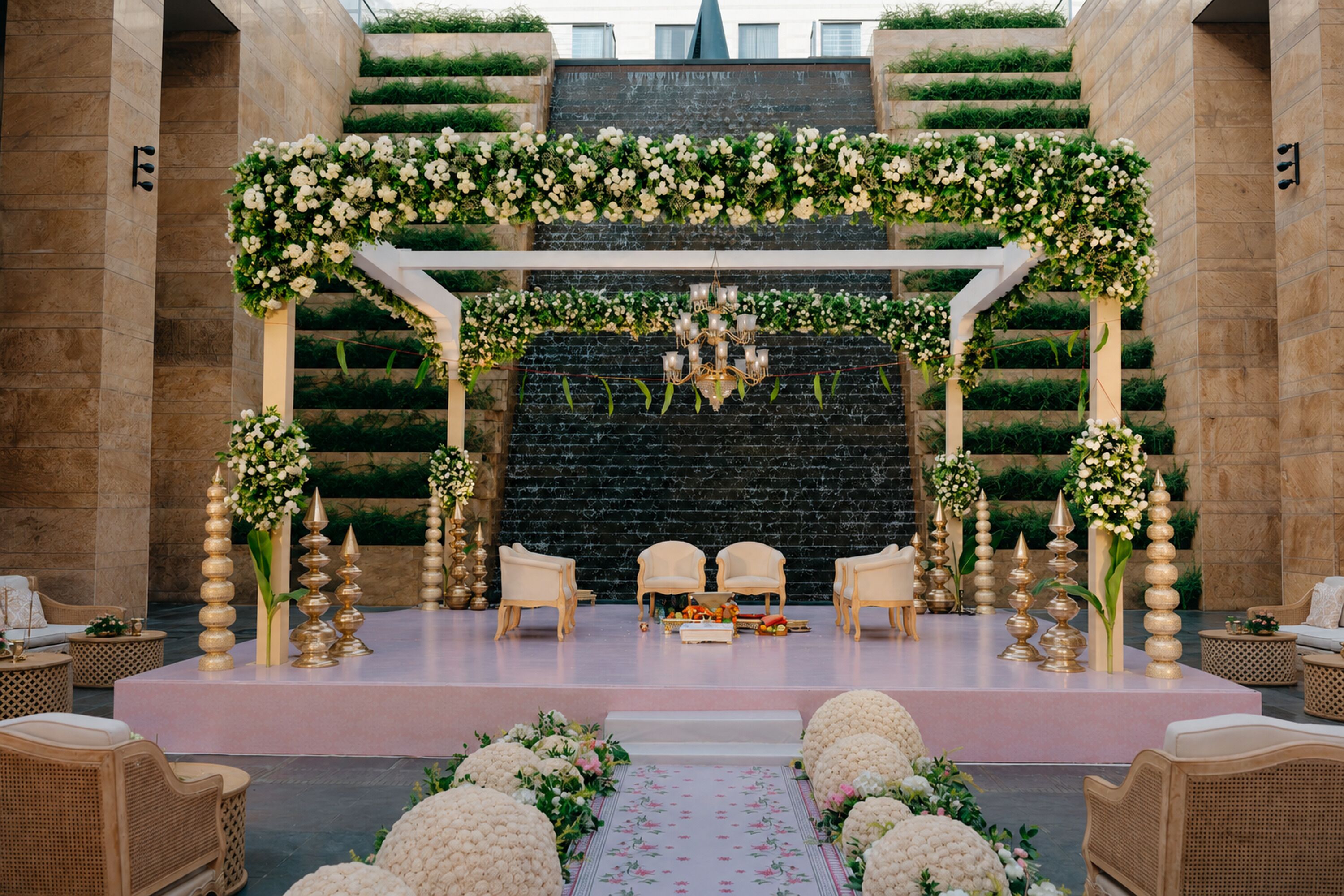 Outdoor wedding area