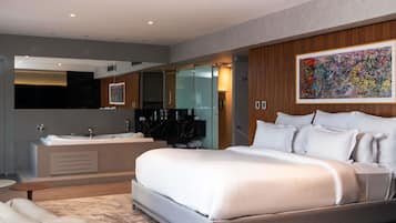 Ropa de cama de alta calidad y minibar