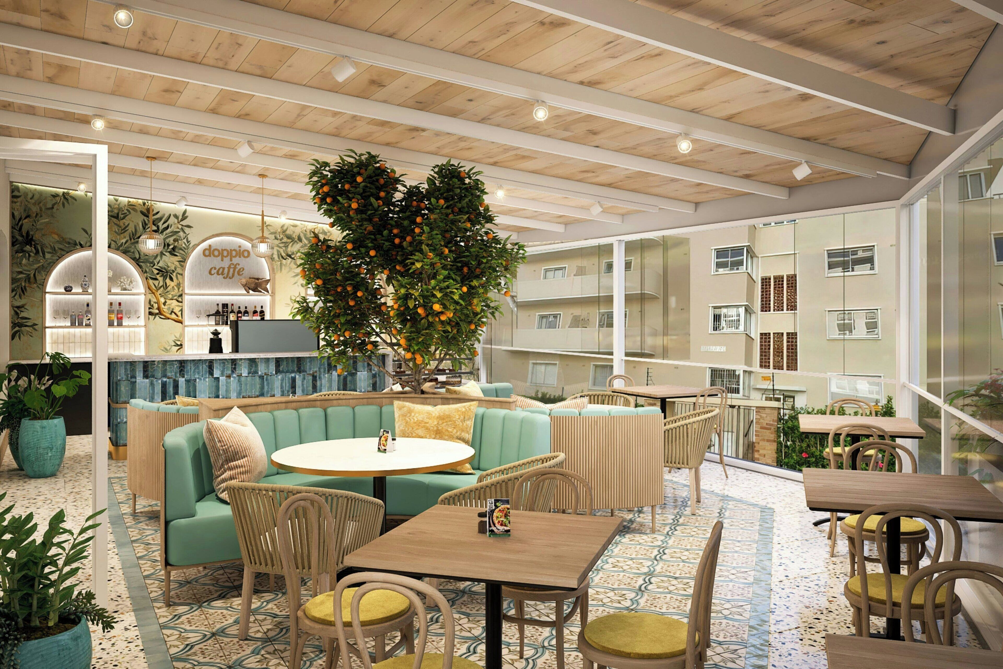 2 개의 레스토랑, 아침 식사 제공