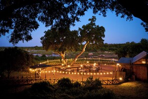 Outdoor banquet area