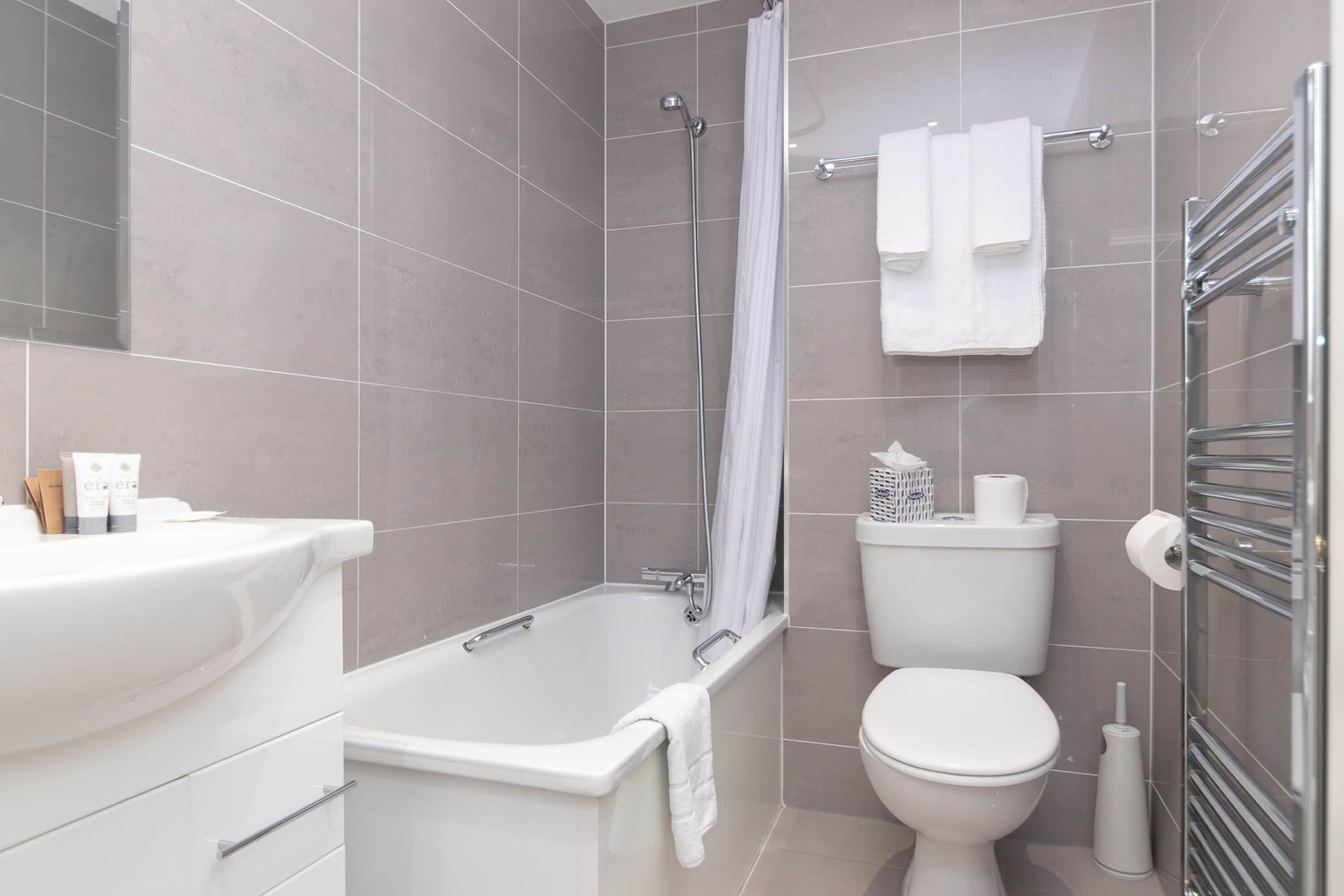 free toiletries, hair dryer, towels