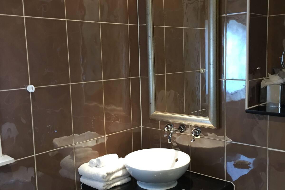 deluxe double room | bathroom sink