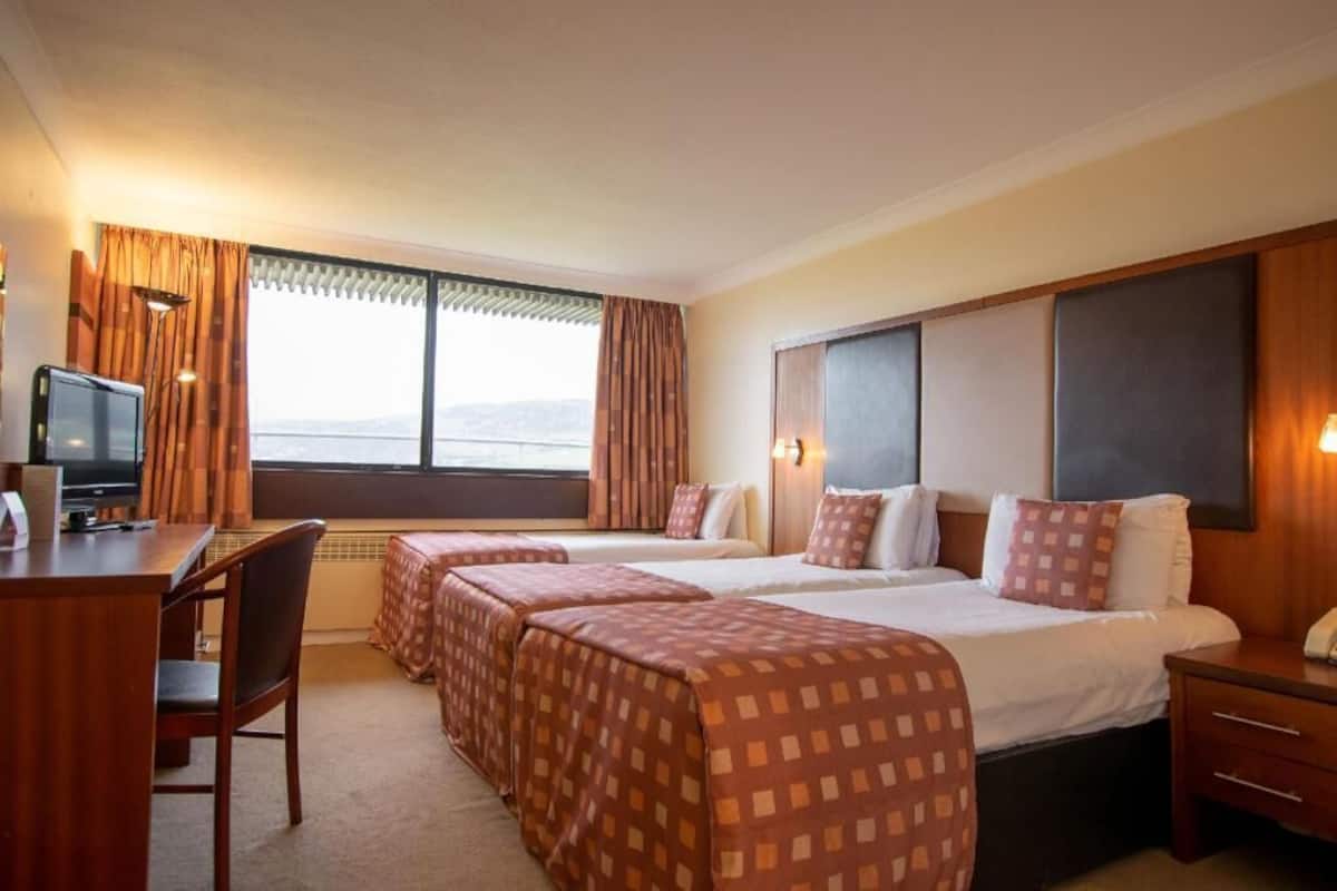 Desk, blackout curtains, iron/ironing board, free WiFi