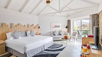 Chambre Premium, balcon, vue montagne | Literie de qualité supérieure, couette en duvet d'oie, minibar