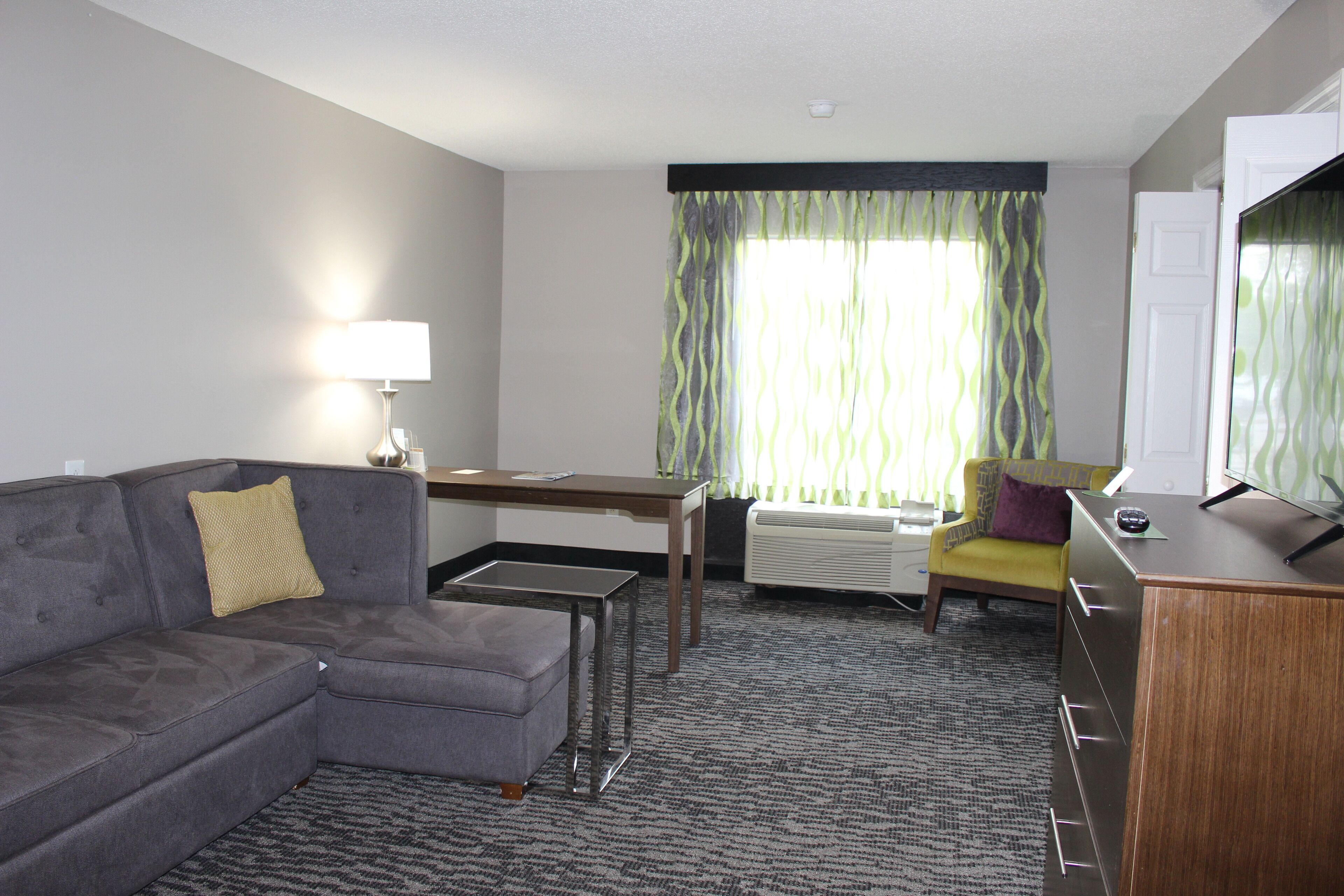 suite, 1 bedroom, non smoking (1 king bed) | living area | flat-screen tv