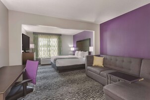 Premium bedding, desk, blackout curtains, iron/ironing board