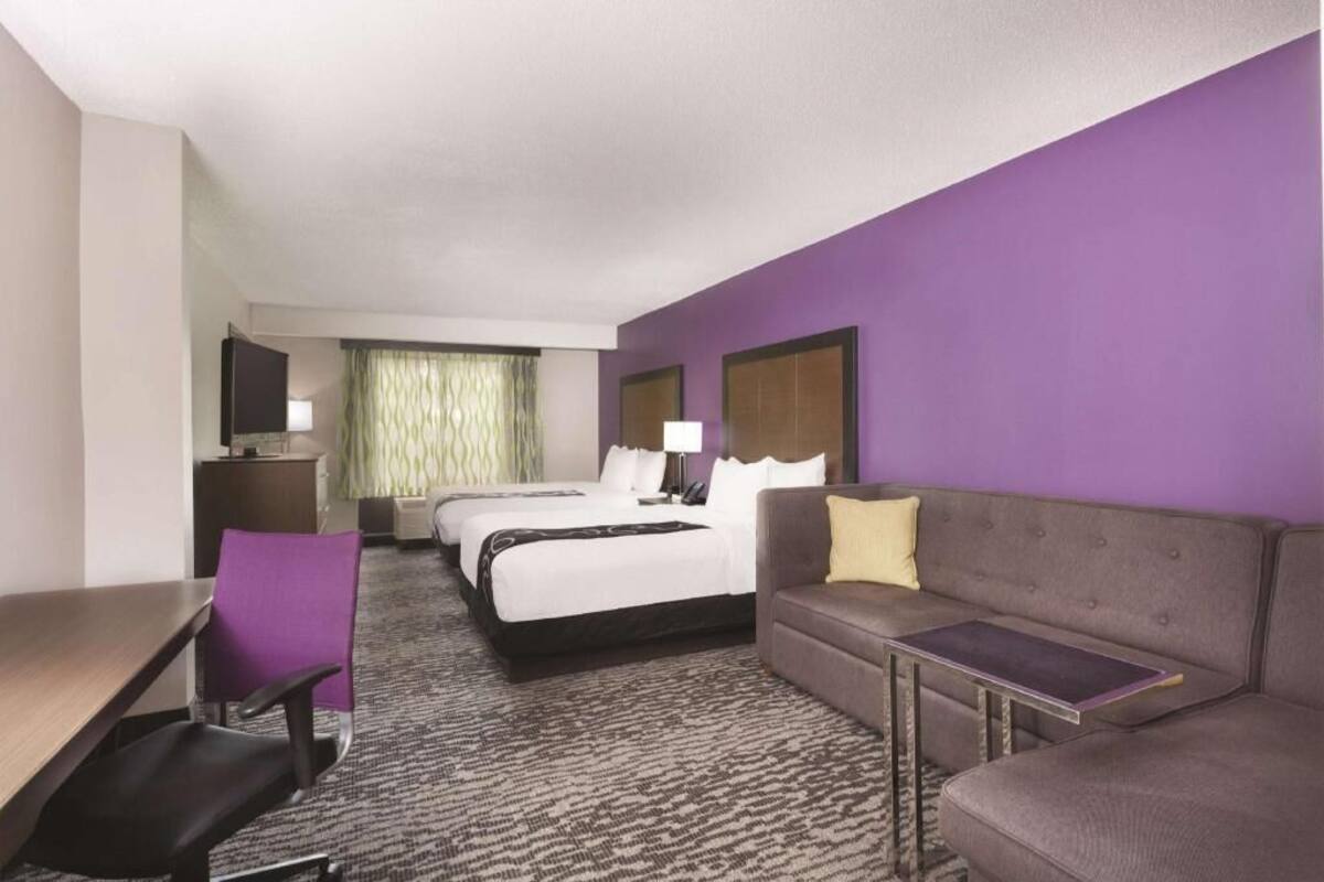 Premium bedding, desk, blackout curtains, iron/ironing board