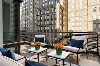 Deluxe Room, 1 Queen Bed, Terrace | Down comforters, in-room safe, desk, laptop workspace at The Chemists