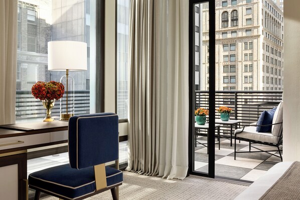 Deluxe Room, 1 Queen Bed, Terrace | Down comforters, in-room safe, desk, laptop workspace