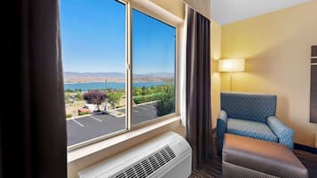 Standard Room, 2 Queen Beds, Refrigerator & Microwave, Lake View | In-room safe, desk, blackout drapes, iron/ironing board