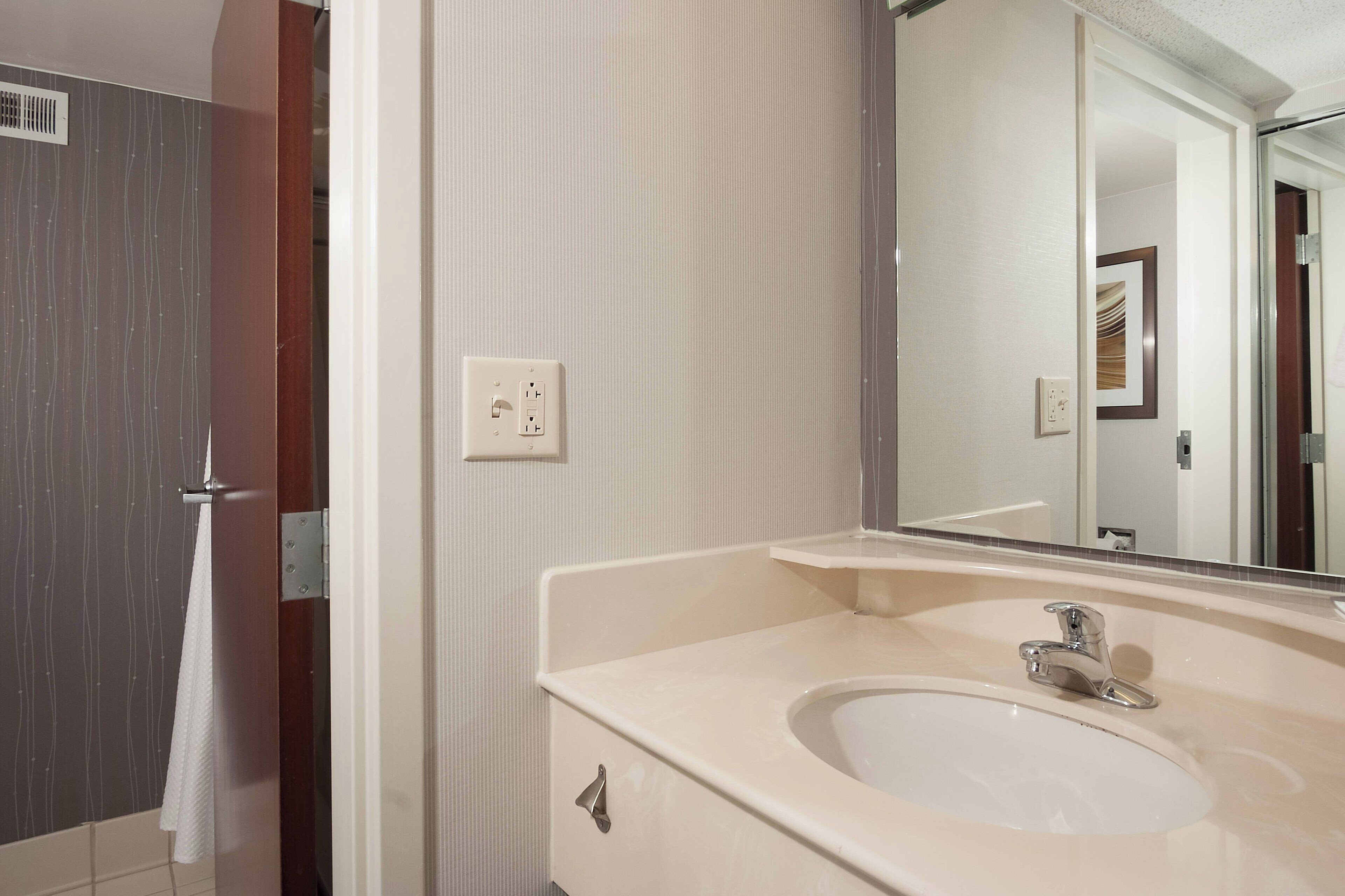 in-room safe, desk, blackout curtains, iron/ironing board