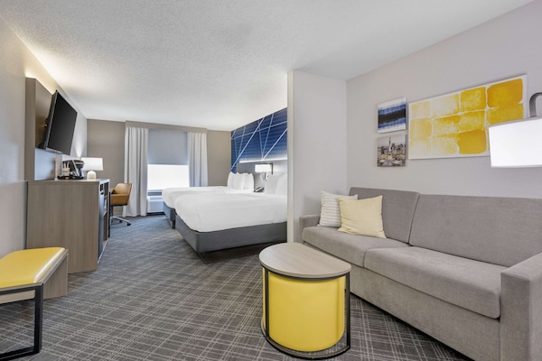 Studio Suite, 2 Queen Beds, Non Smoking | In-room safe, desk, soundproofing, iron/ironing board