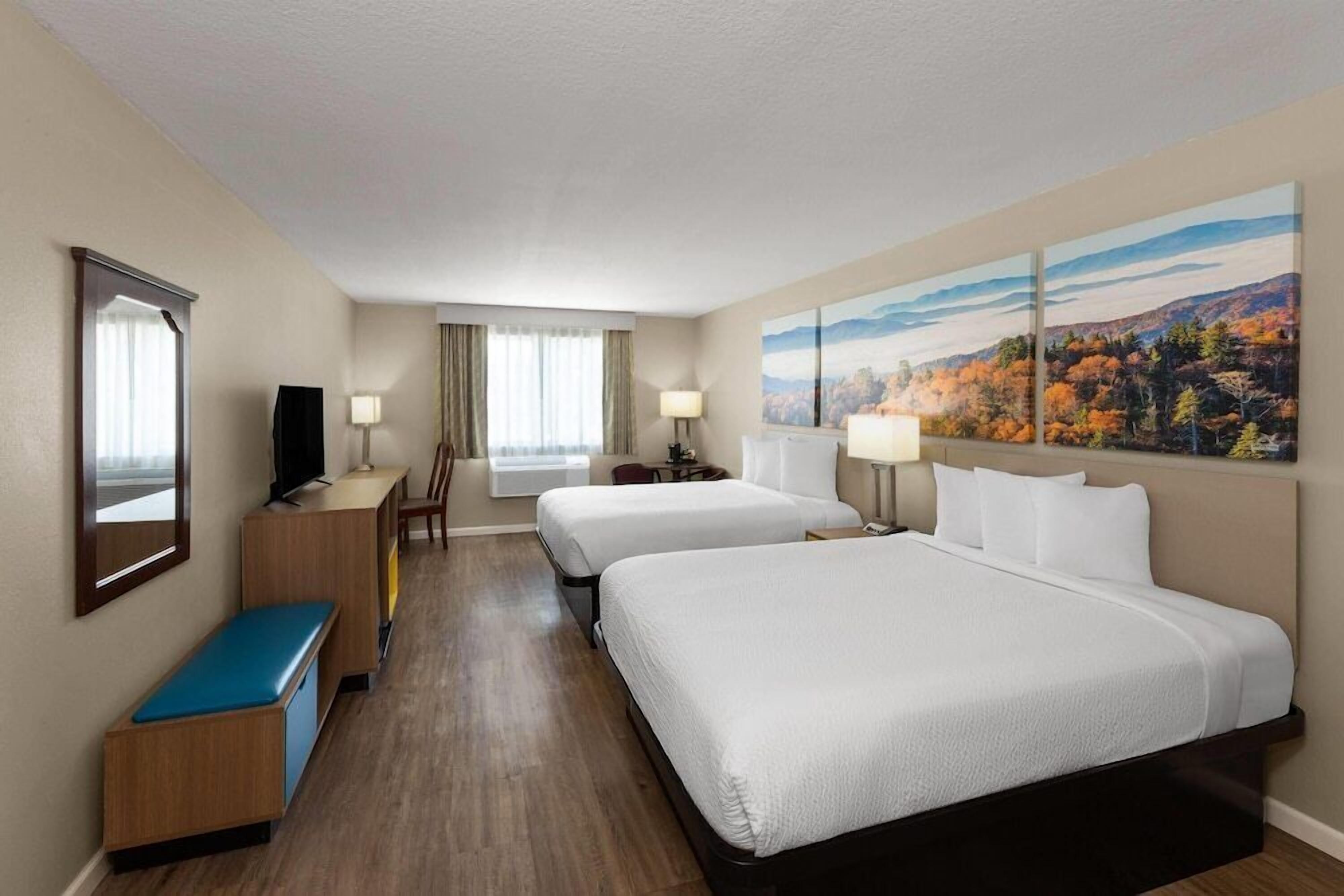 Premium bedding, blackout drapes, iron/ironing board, rollaway beds