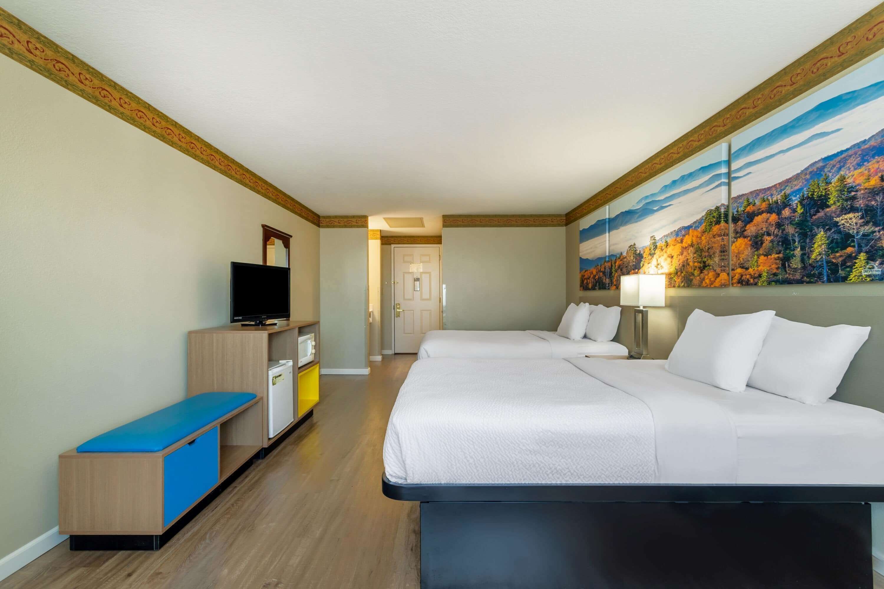 Premium bedding, blackout drapes, iron/ironing board, rollaway beds
