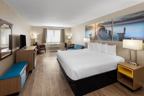 Habitación empresarial, 1 cama King size, para no fumadores | Ropa de cama de alta calidad y cortinas blackout 