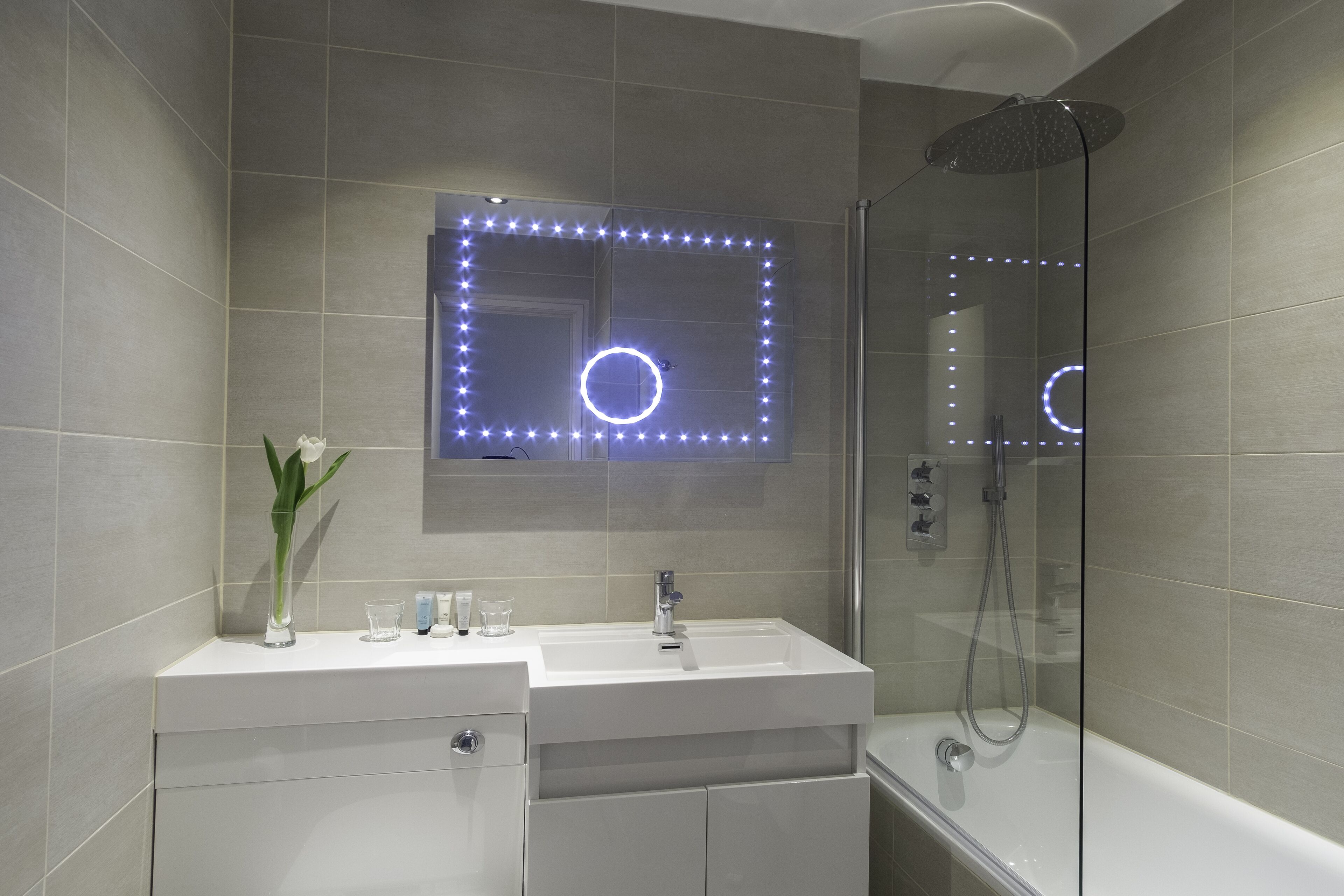 superior double or twin room | bathroom | shower, rainfall showerhead, eco-friendly toiletries, hair dryer