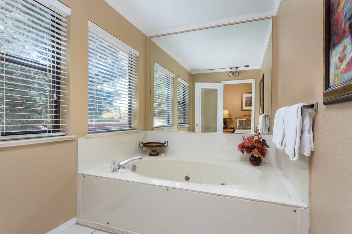 deluxe condo, 2 bedrooms, kitchen | jetted bathtub
