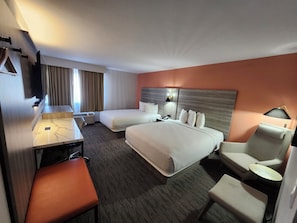 Premium bedding, desk, free WiFi, bed sheets