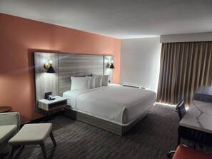 Premium bedding, desk, free WiFi, bed sheets
