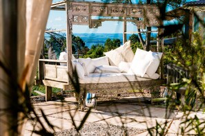 Outdoor banquet area