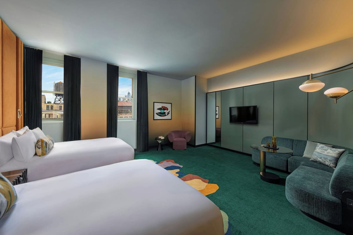 Studio Suite, 2 Katil Ratu (Queen), Park View | Peralatan tempat tidur hipoalergenik, tilam berlapik 