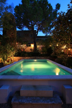Outdoor pool, pool loungers - La Regalido (Fontvieille)