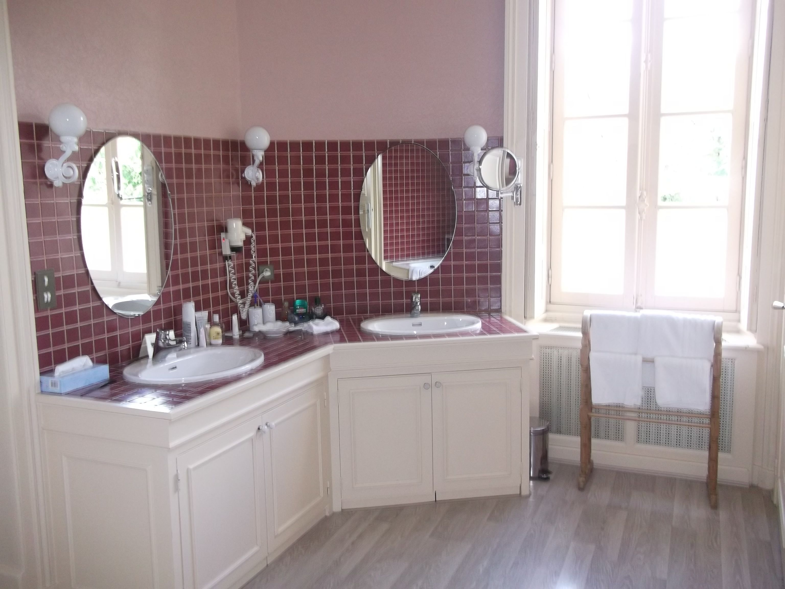 free toiletries, hair dryer, dressing gowns, towels