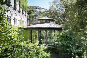 Indoor pool, outdoor pool - Château de Riell (Molitg-les-Bains)