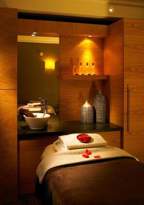 Body treatments, body wraps, body scrubs, facials, 3 treatment rooms