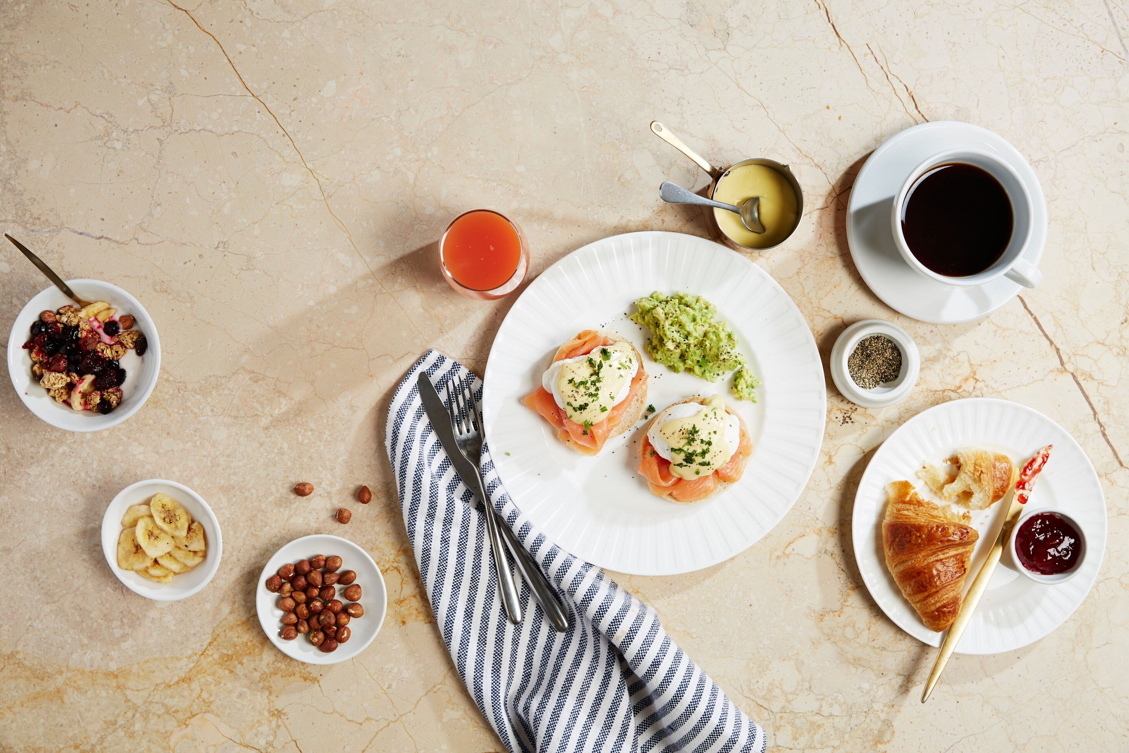 daily buffet breakfast (gbp 18.50 per person)