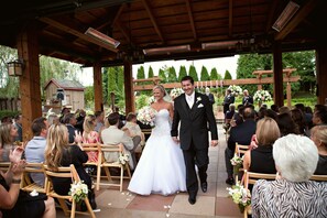 Outdoor wedding area