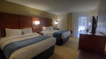 Room, 2 Queen Beds, Non Smoking | Premium bedding, in-room safe, desk, laptop workspace