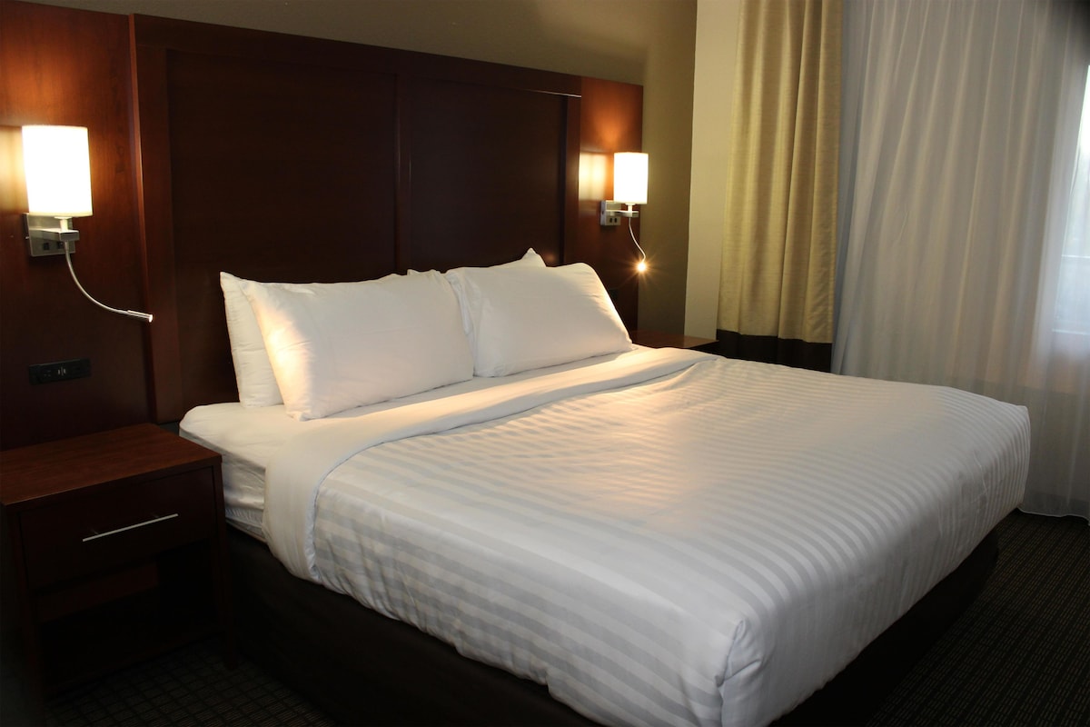Suite, 1 King Bed, Non Smoking, Kitchen (with Single Sofabed, Full Kitchen) | Premium bedding, desk, laptop workspace, blackout curtains