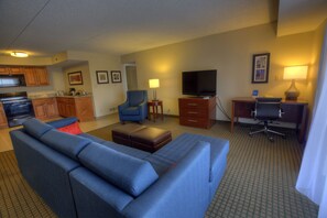 Efficiency, Suite, Multiple Beds, Non Smoking | Living area | 32-inch flat-screen TV with cable channels, TV - Comfort Inn & Suites Rochelle - DeKalb (Rochelle)