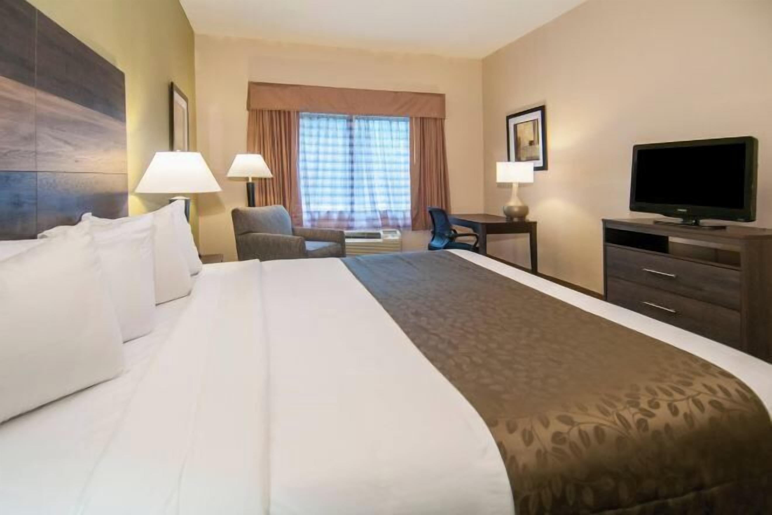 Individually furnished, desk, blackout drapes, iron/ironing board