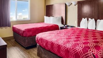 Desk, free WiFi, bed sheets